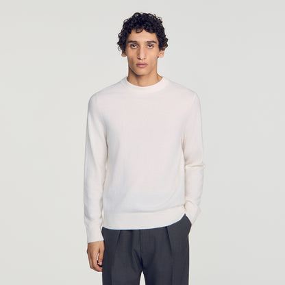 Crewneck Cashmere Cashmere jumper Ecru