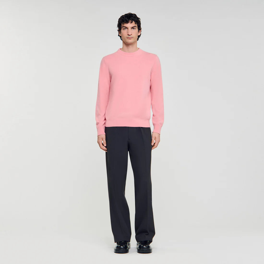 Crewneck Cashmere Sweater Baby Pink