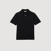 Knitted Polo Shirt With Zip Collar Black