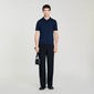 Pablo Zip Knitted Polo Shirt Navy Blue