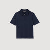 Knitted Polo Shirt Navy Blue