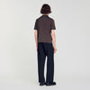 Pablo Zip Zip-up knit polo shirt Chocolate