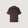 Pablo Zip Zip-up knit polo shirt Chocolate