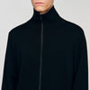Trucker Cardigan Zip-Up Wool Cardigan Black