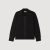 Trucker Cardigan Zip-Up Wool Cardigan Black