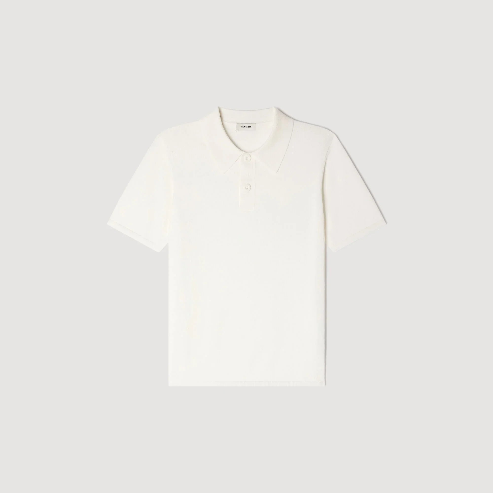 Pablo Short-Sleeve Knitted Polo Shirt White