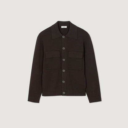 Home Cardigan Knit Jacket Chocolate