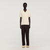 Riccardo Polo Stretch Knit Polo Shirt ECRU