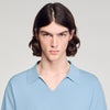 Riccardo Polo Stretch Knit Polo Shirt SKY BLUE