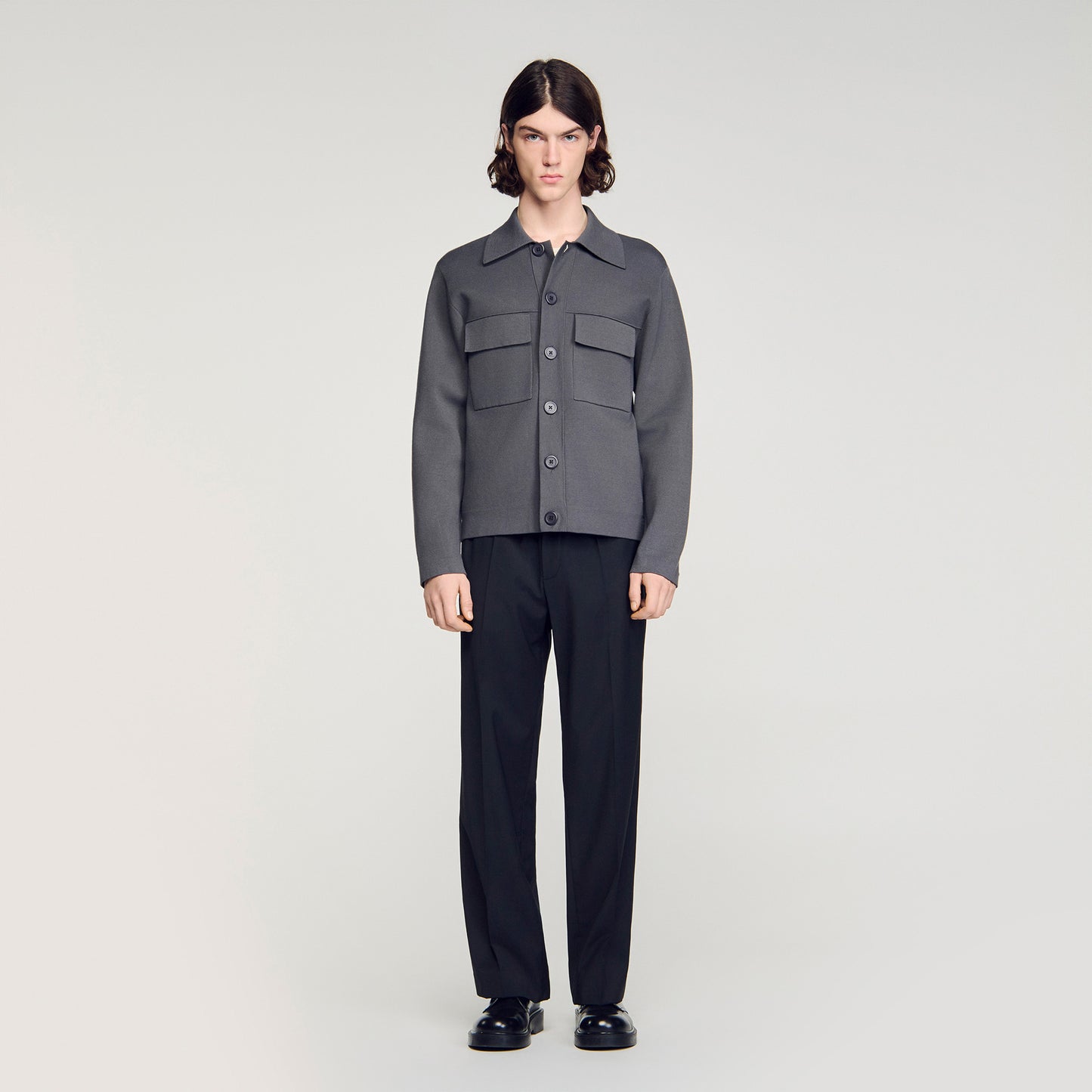Home Cardigan Milano Knit Jacket Dark Grey