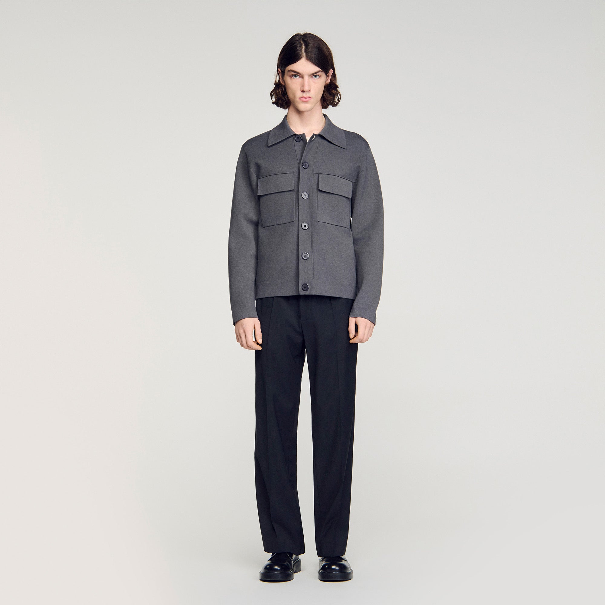 Home Cardigan Milano Knit Jacket Dark Grey
