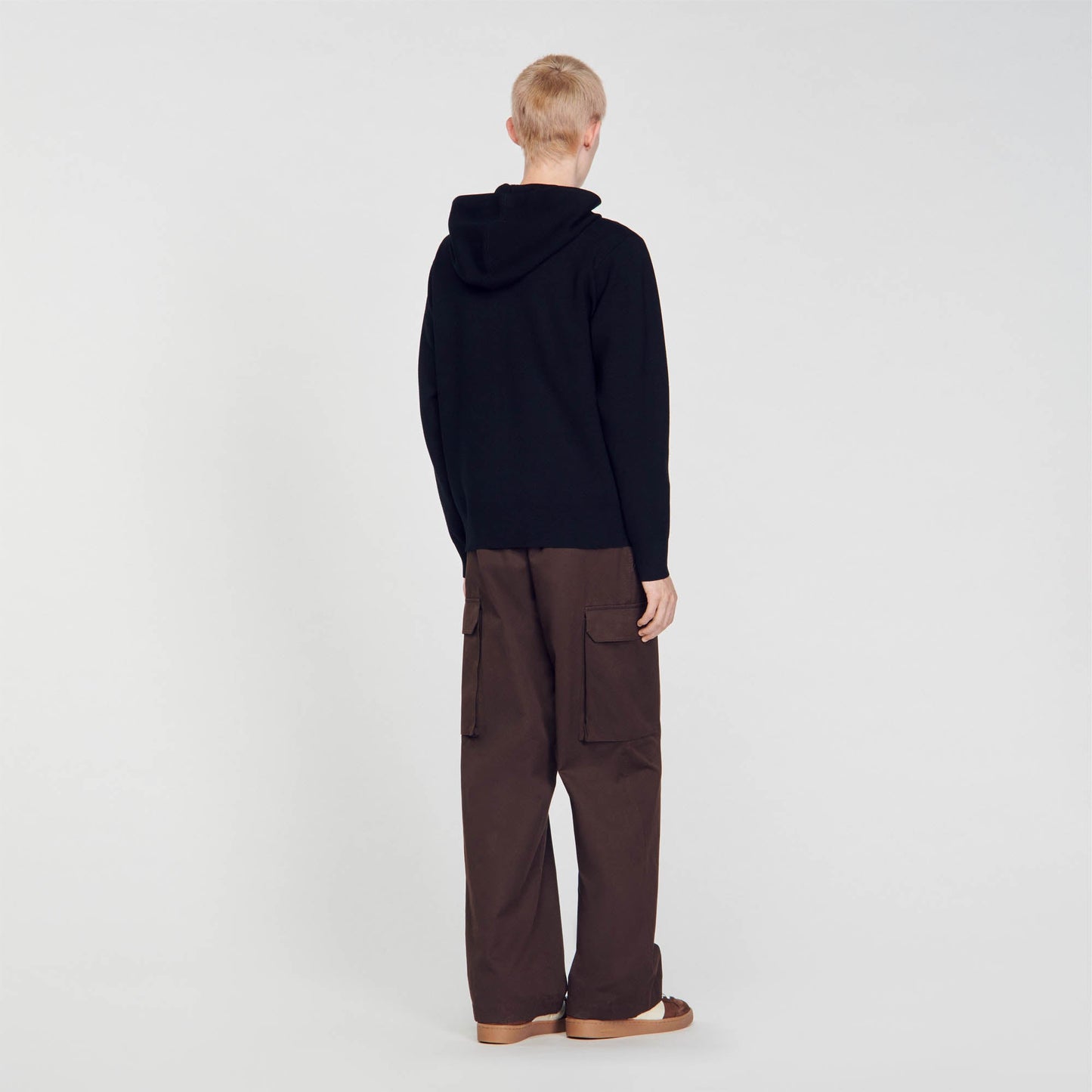 Home Zip Hoodie Oversized Sweatshirt Black