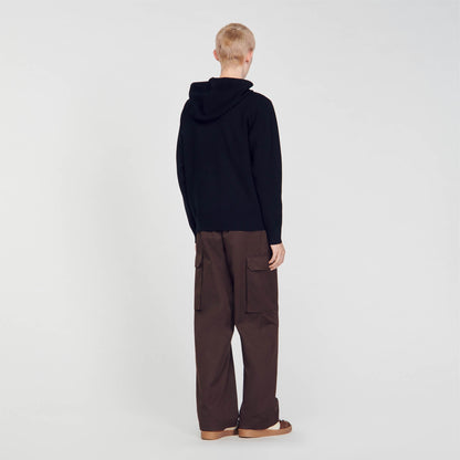 Home Zip Hoodie Oversized Sweatshirt Black