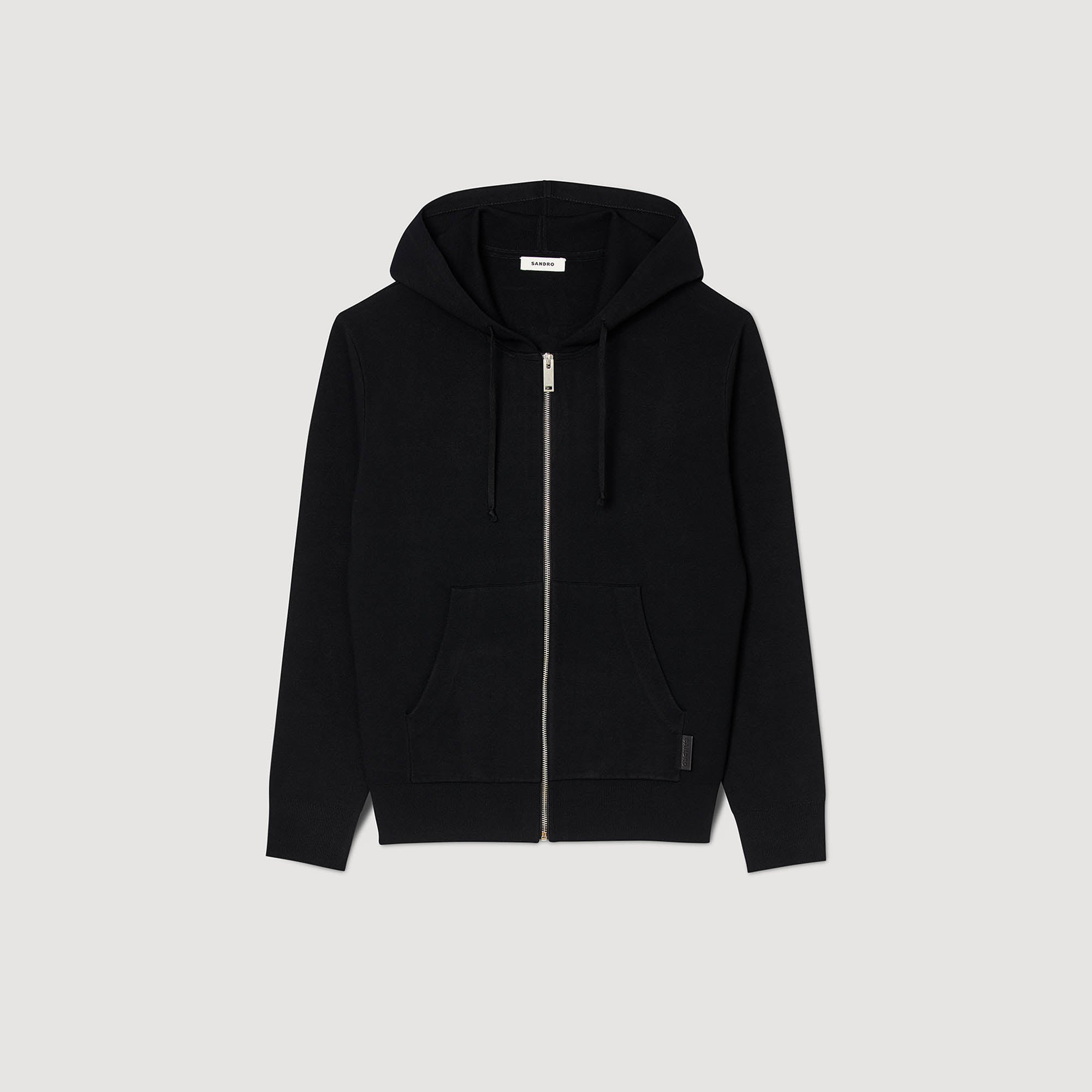 Home Zip Hoodie Oversized Sweatshirt Black