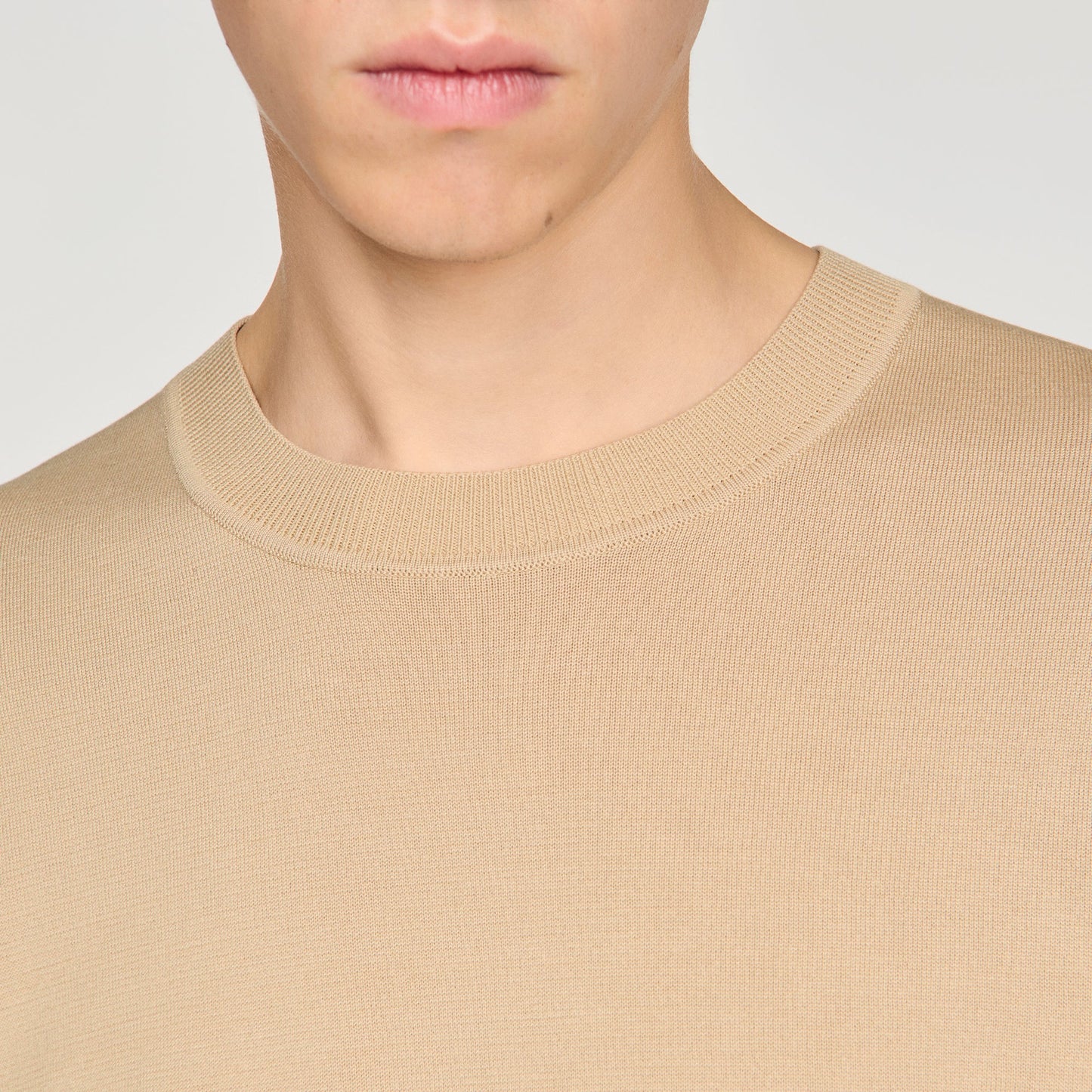 Pablo Tee Cotton  Knit Jumper Cappucino