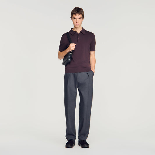 Pablo Cotton Cotton And Silk Polo Shirt Chocolate