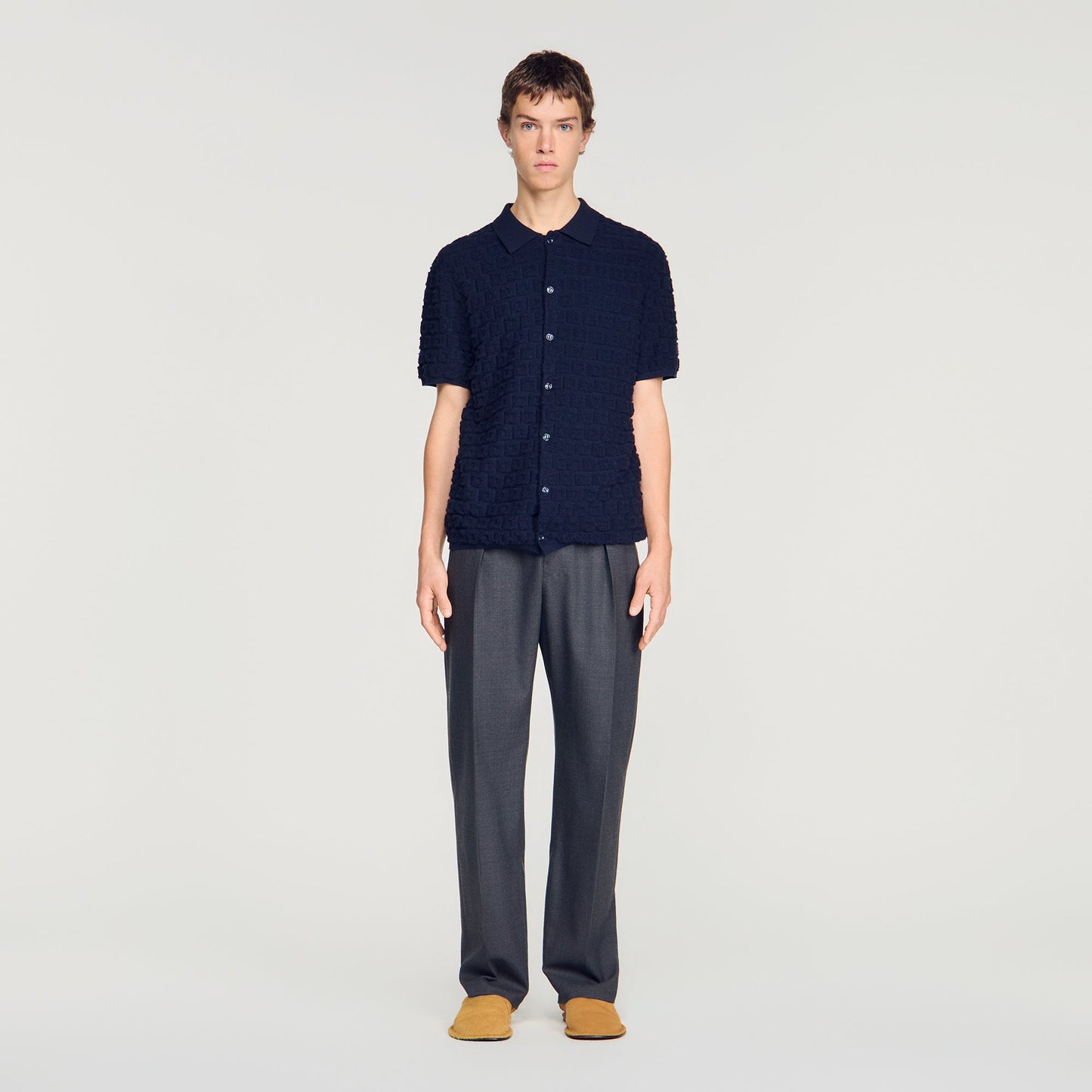 Sponge Shirt Mc  Knit Jumper Navy Blue