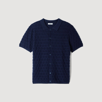 Sponge Shirt Mc  Knit Jumper Navy Blue