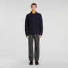 Felted Shirt Boiled wool overshirt Navy Blue