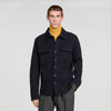 Felted Shirt Boiled wool overshirt Navy Blue