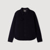 Felted Shirt Boiled wool overshirt Navy Blue