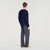 Sponge Crewneck  Knit Jumper Navy Blue