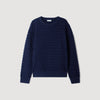 Sponge Crewneck  Knit Jumper Navy Blue