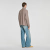 Oversize Rib Turtleneck Ribbed wool and cashmere jumper Beige / Taupe