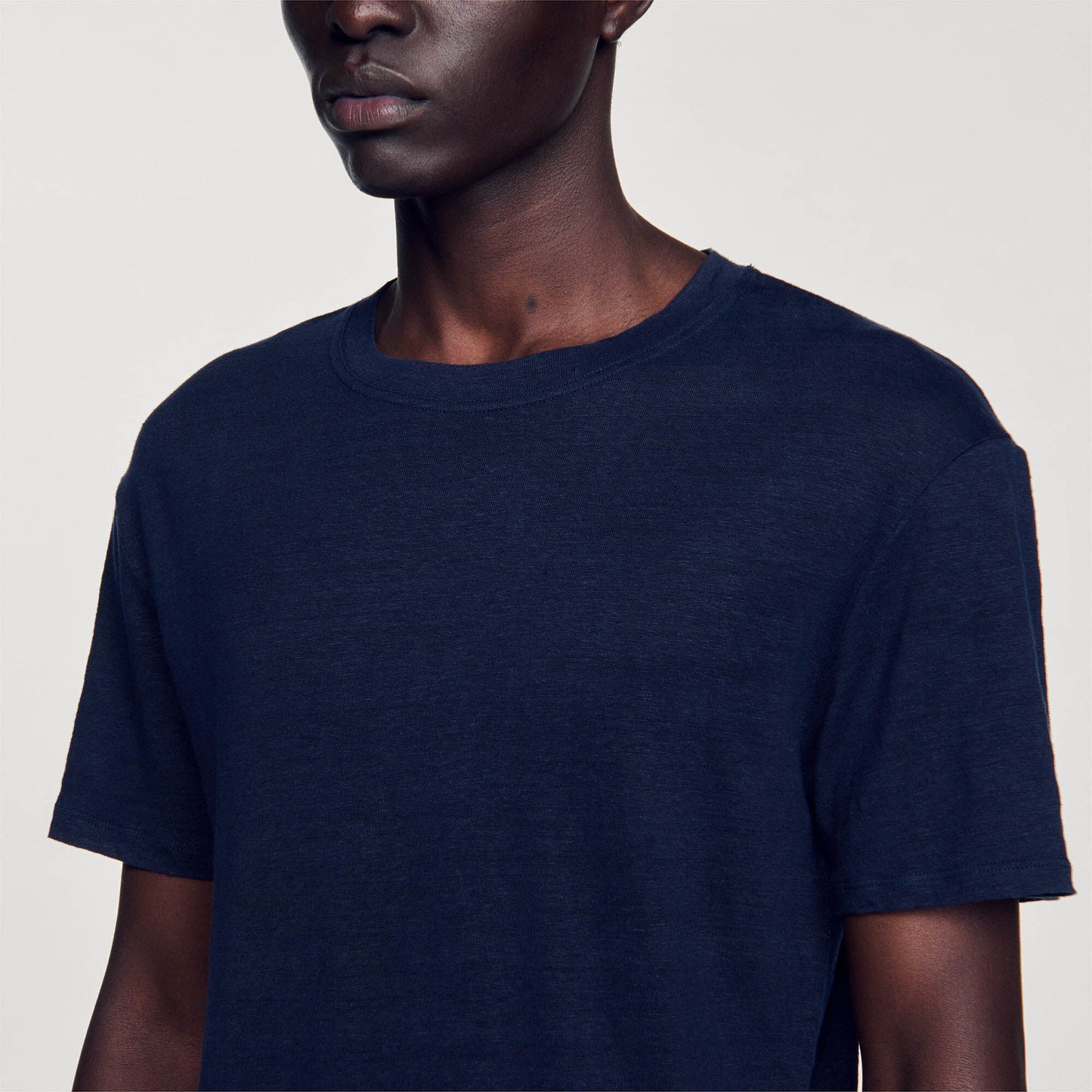 Linen T-Shirt Navy Blue