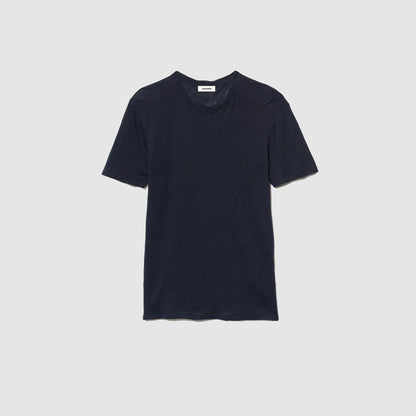 Linen T-Shirt Navy Blue