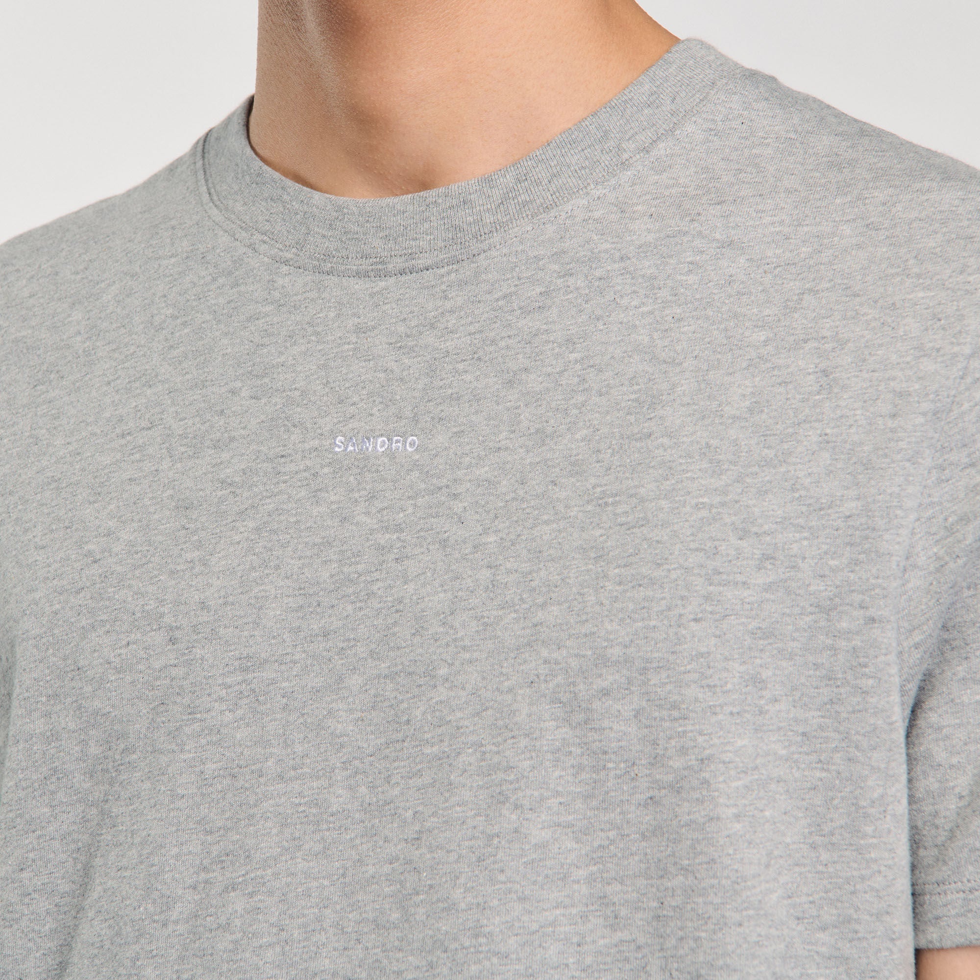 Sandro Heather Tee Mocked Grey