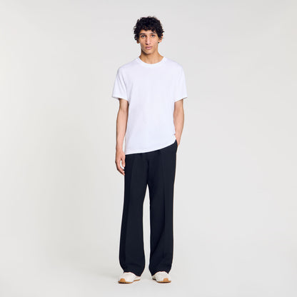 Sandro Logo Tee Cotton T-Shirt White