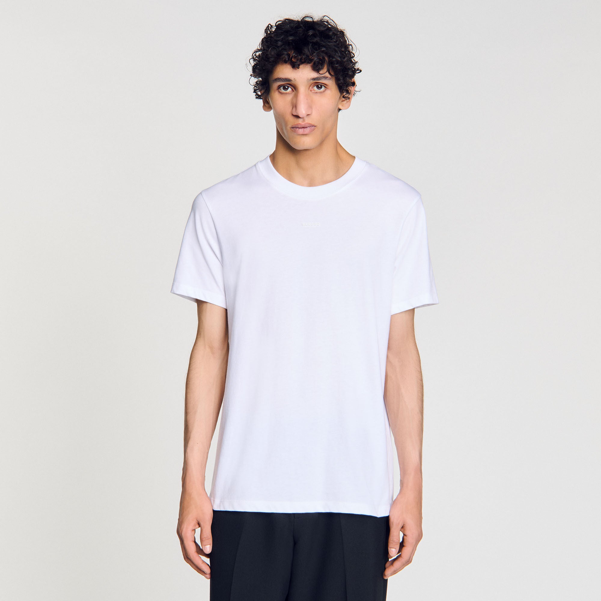 Sandro Logo Tee Cotton T-Shirt White
