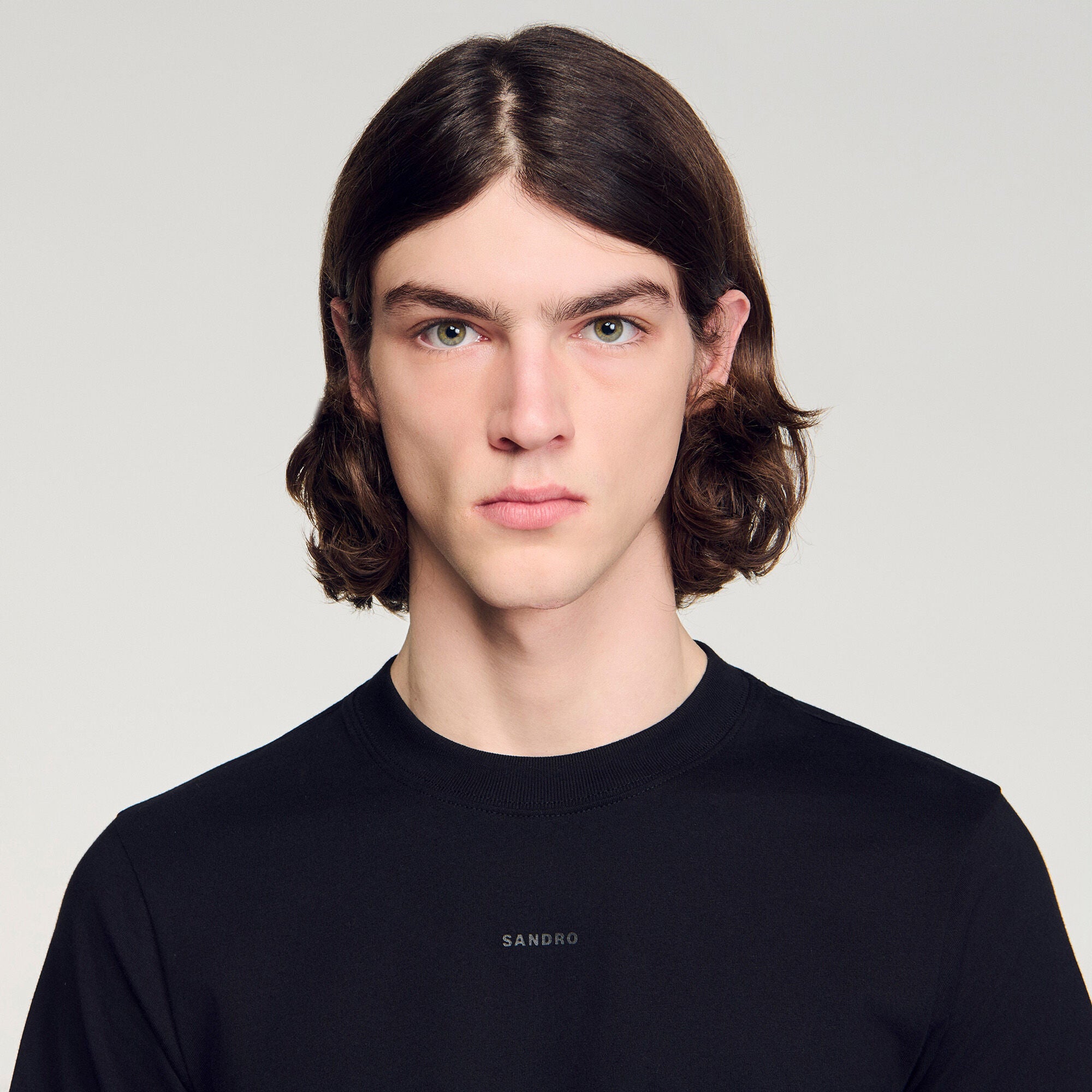 Sandro Logo Tee Cotton T-Shirt Black