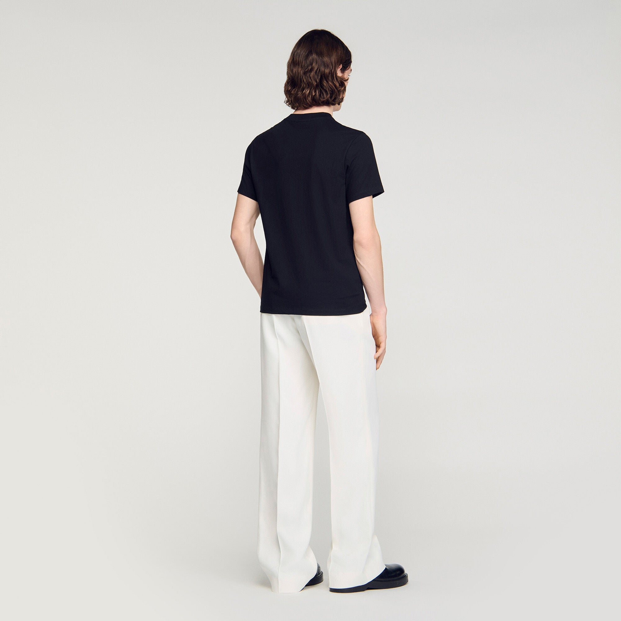 Sandro Logo Tee Cotton T-Shirt Black