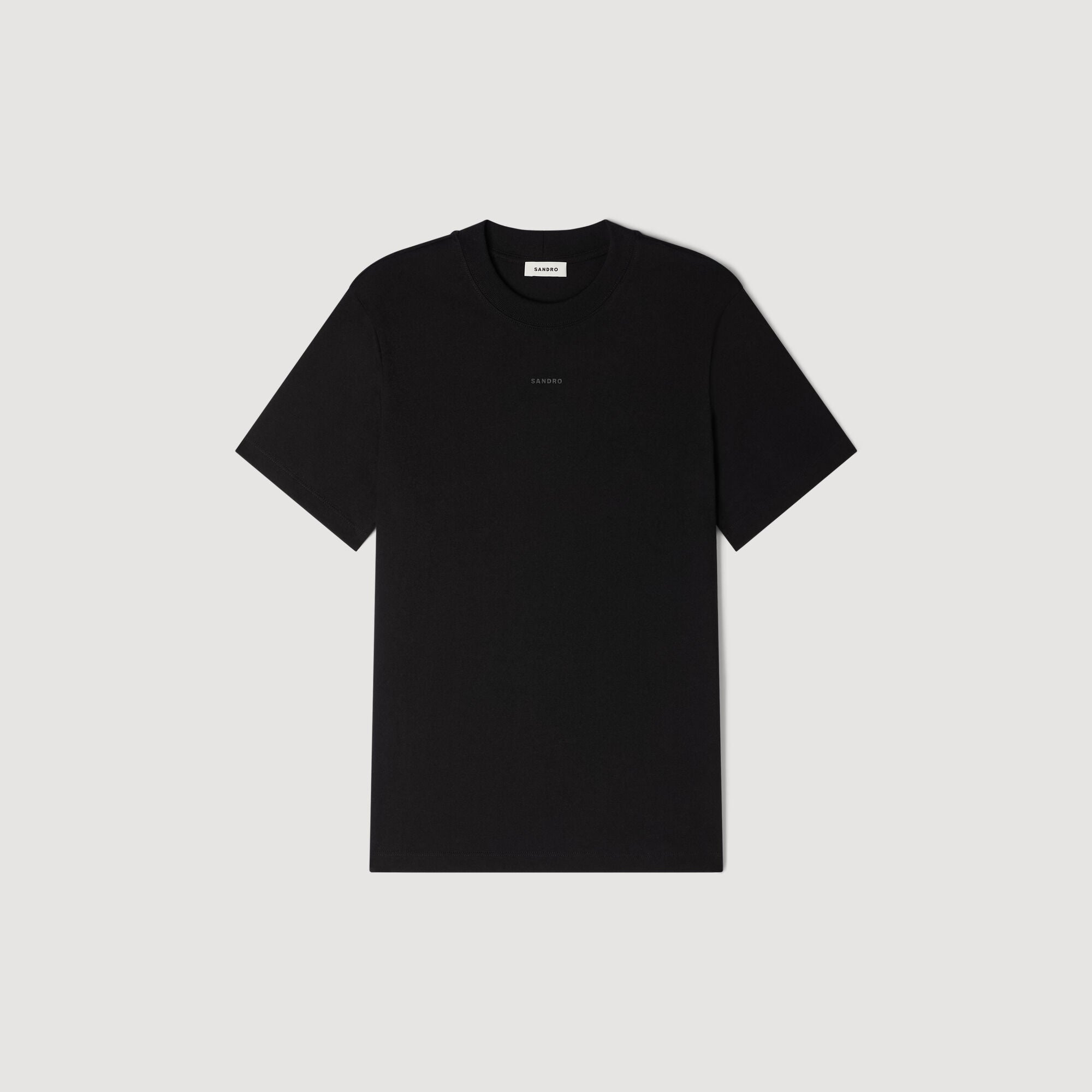 Sandro Logo Tee Cotton T-Shirt Black