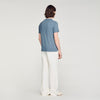 Sandro Logo Tee Cotton T-Shirt Grey / Blu