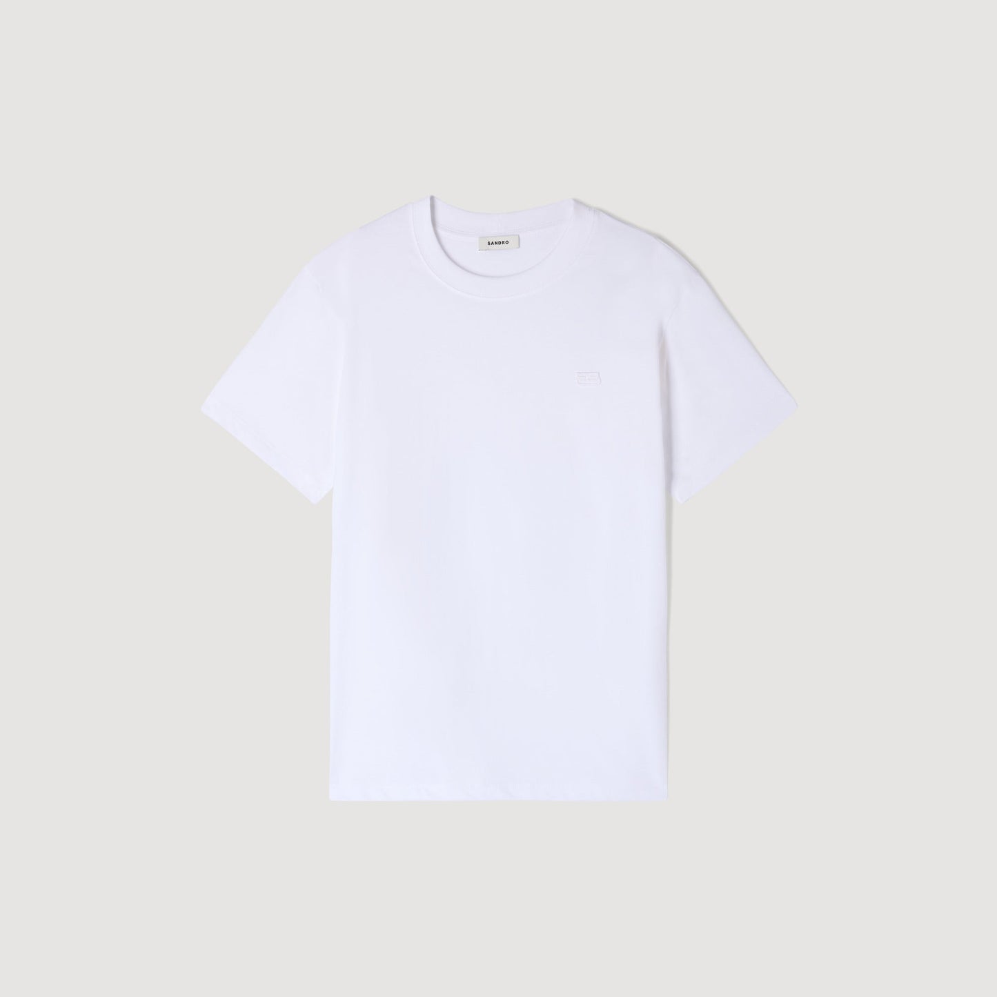 T Shirt With Double S Patch White