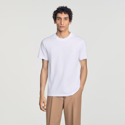 Tshirt Tonal Patch 4S Cotton logo T-shirt White