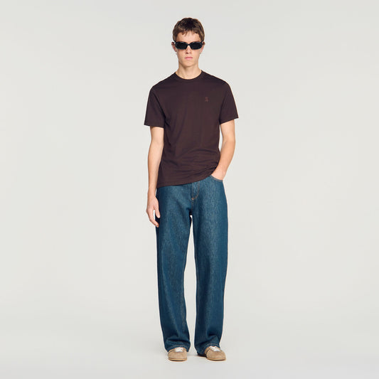 Tshirt Tonal Patch 4S Cotton Logo T-Shirt Chocolate