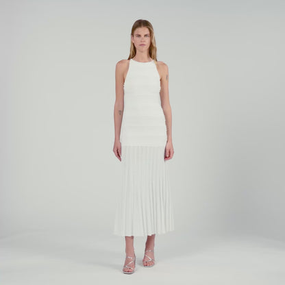 Milana Beaded Dress Ecru