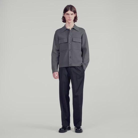 Home Cardigan Milano Knit Jacket Dark Grey