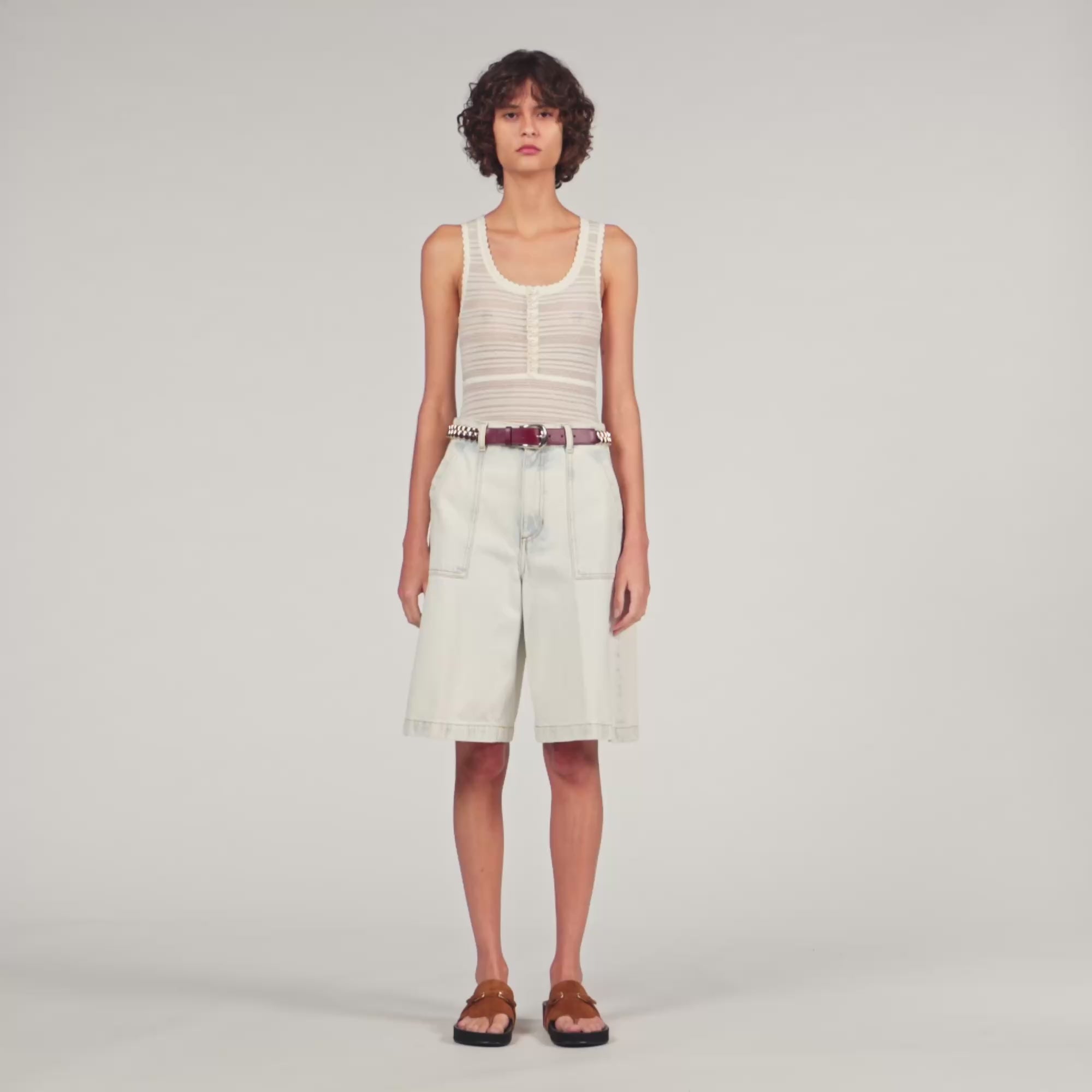 Zandaya Knit Bodysuit Ecru