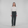 Vadim Knit Rhinestone-Covered Trousers Charcoal Grey