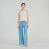 Calix Faded Straight-Leg Rhinestone Jeans Blue Jean