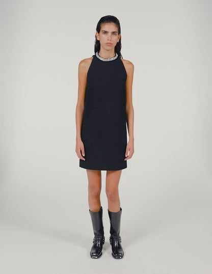 Dorinna Dress With Jewellery Collar Black