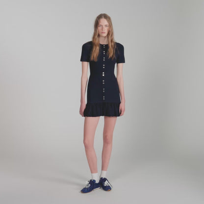Keira  Structured Dress Midnight Blue