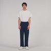 Sandro Logo Jogging Cotton Jogging Bottoms Navy Blue