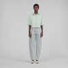 Kaia Short Checked Shirt GREEN / ECRU