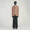 Cross Overshirt Square Cross Jacquard Overshirt Camel